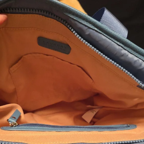 Laundry By Shelli Segal Light Blue Quilted Tote w/crossbody Strap, Zip Closure - Picture 3 of 6